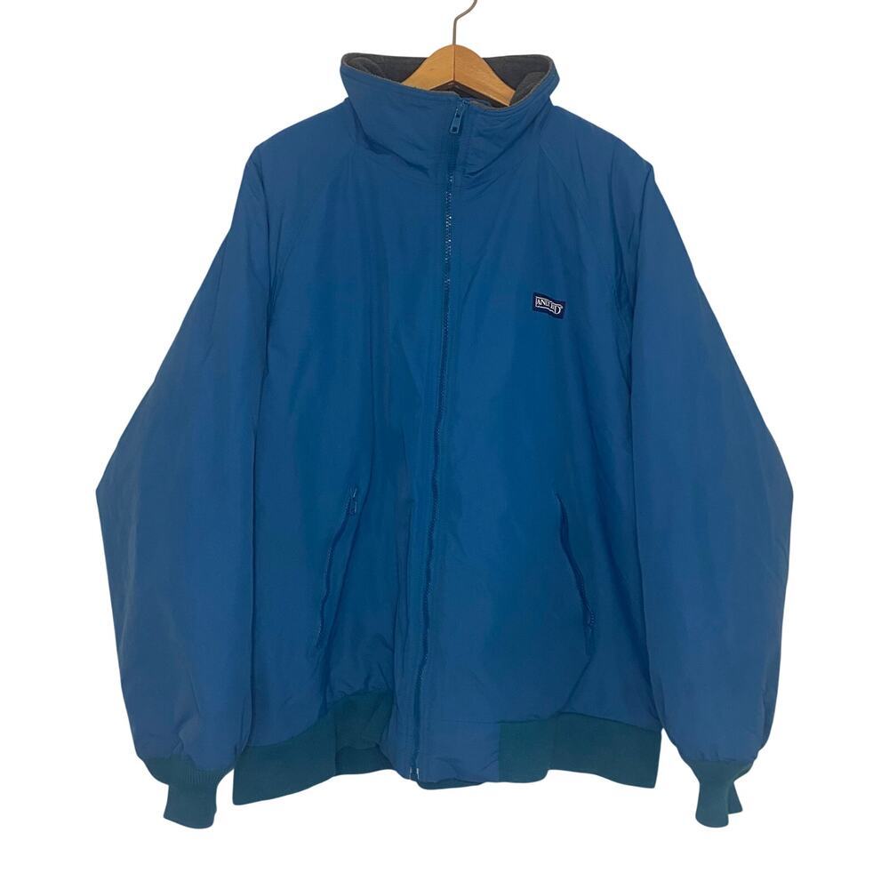 Lands End Mens Chore Coat Barn Jacket Heavy Fleece Lined Teal Large Aircore 200‎